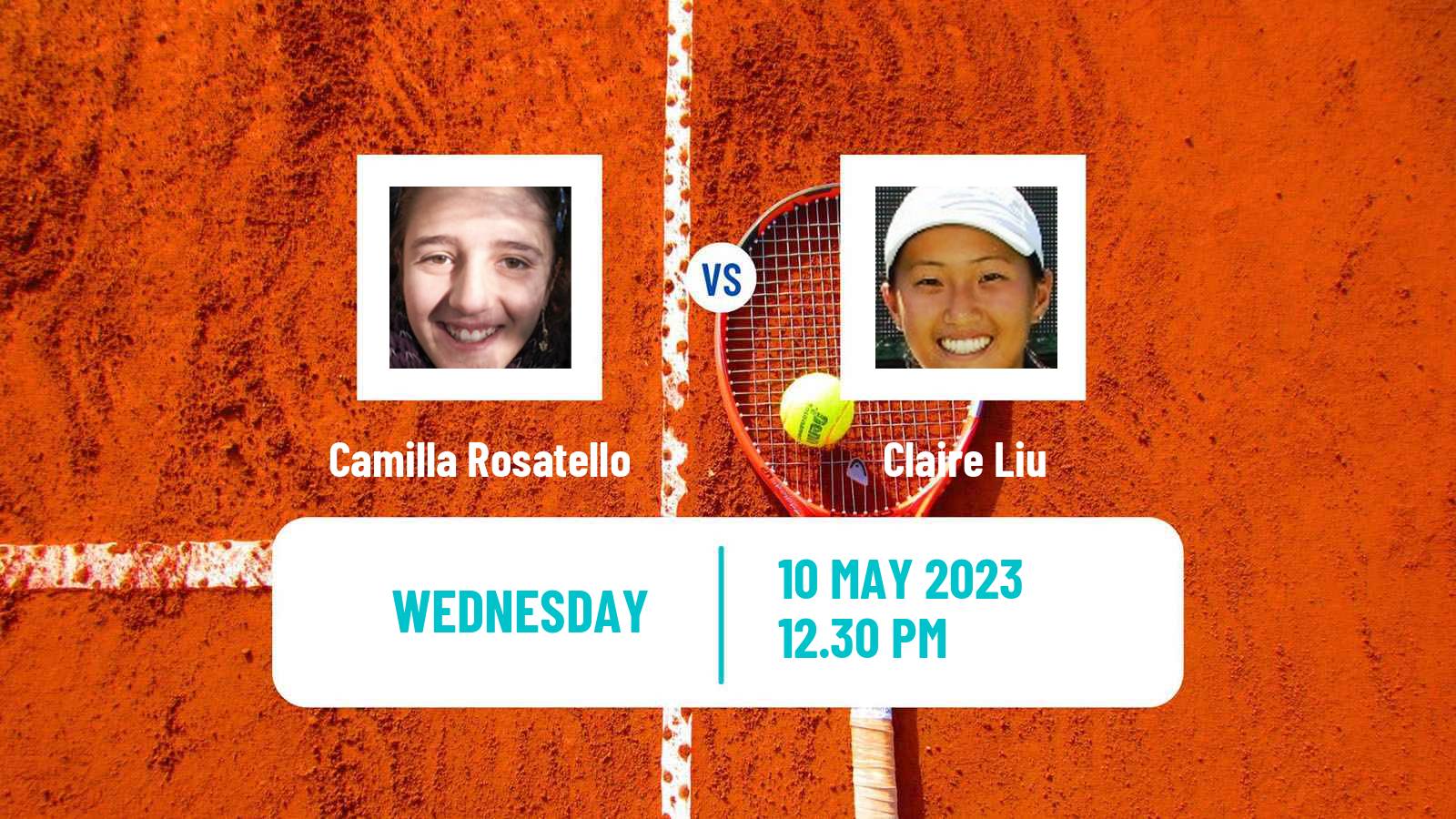 Tennis WTA Roma Camilla Rosatello - Claire Liu