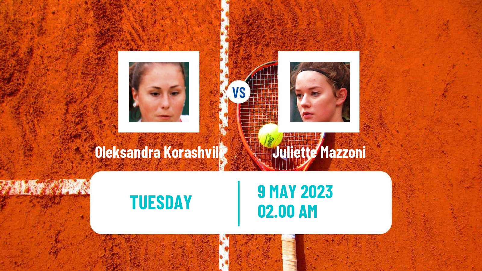 Tennis ITF Tournaments Oleksandra Korashvili - Juliette Mazzoni
