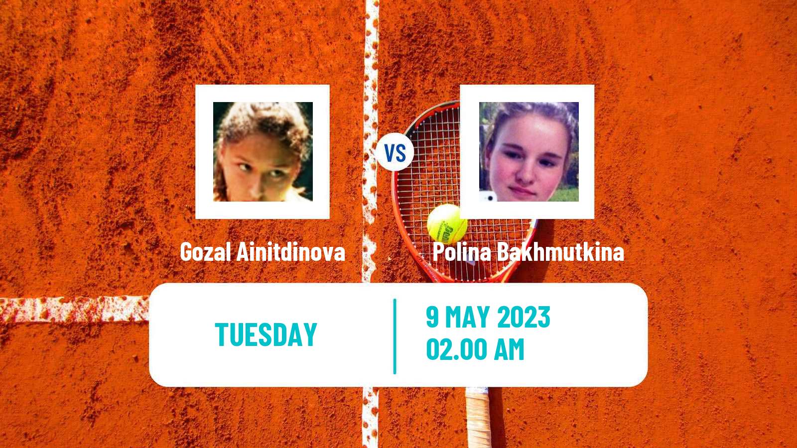 Tennis ITF Tournaments Gozal Ainitdinova - Polina Bakhmutkina