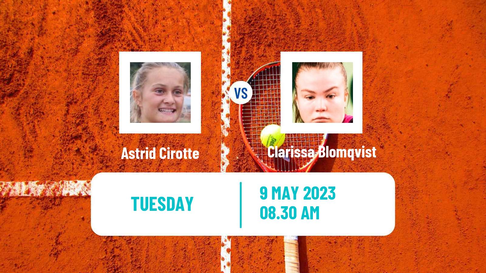 Tennis ITF Tournaments Astrid Cirotte - Clarissa Blomqvist