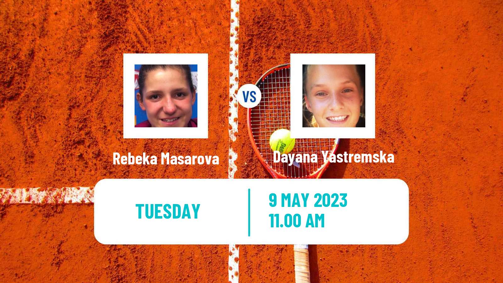 Tennis WTA Roma Rebeka Masarova - Dayana Yastremska