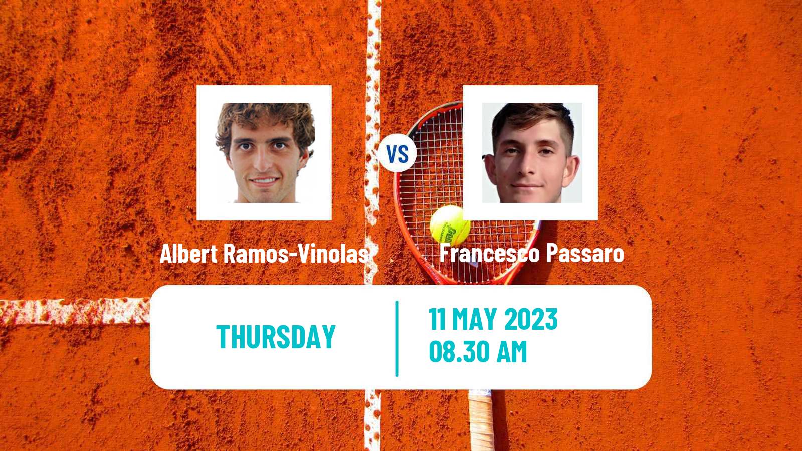 Tennis ATP Roma Albert Ramos-Vinolas - Francesco Passaro