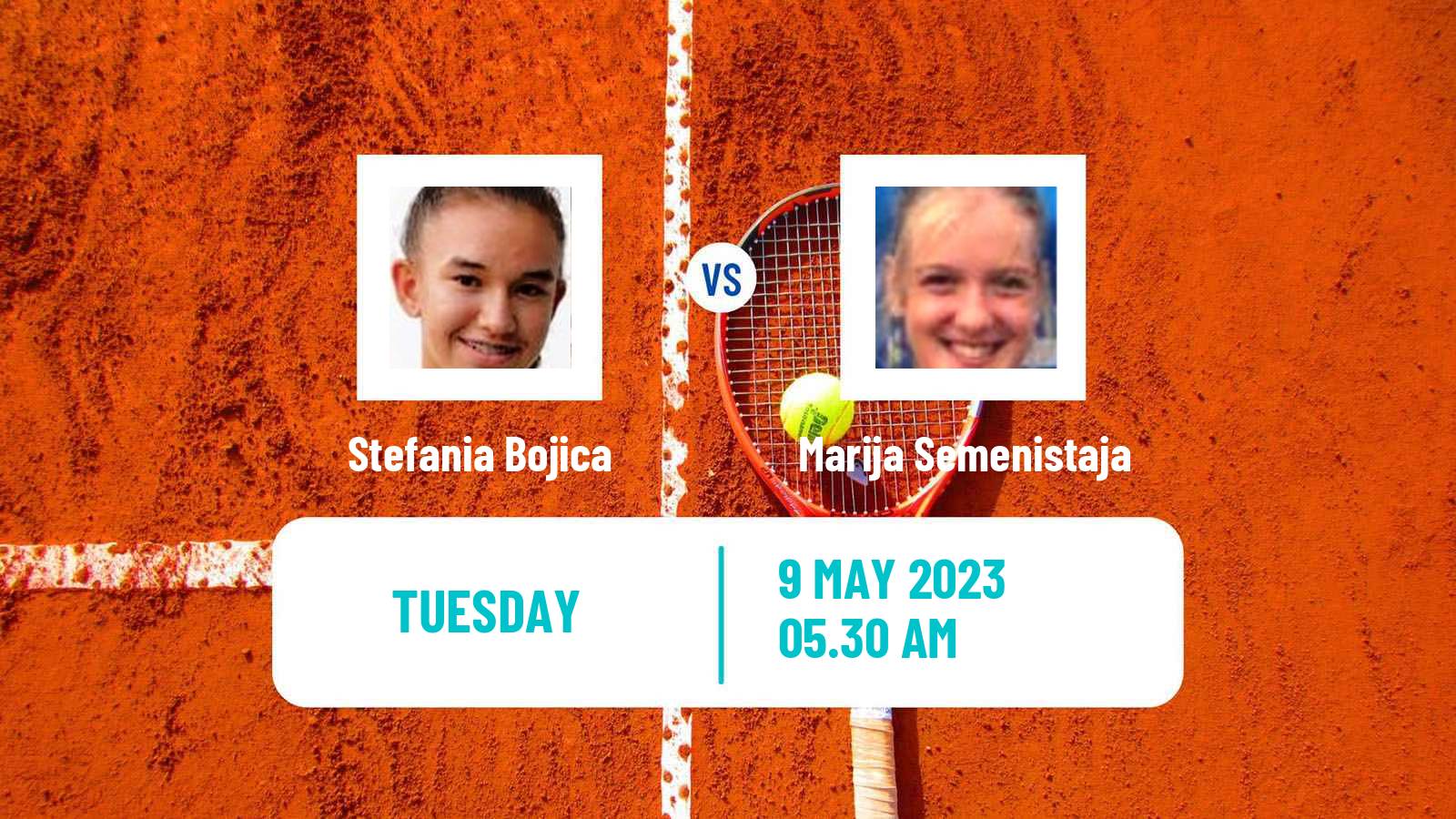 Tennis ITF Tournaments Stefania Bojica - Marija Semenistaja