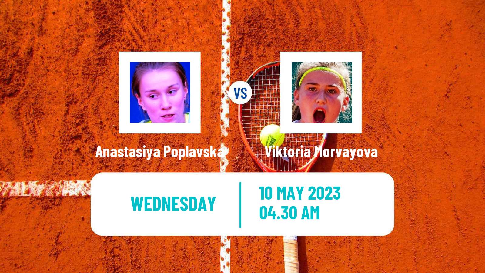 Tennis ITF Tournaments Anastasiya Poplavska - Viktoria Morvayova