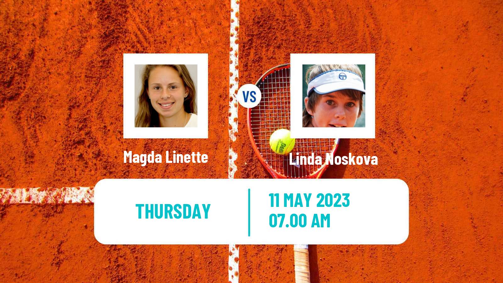 Tennis WTA Roma Magda Linette - Linda Noskova