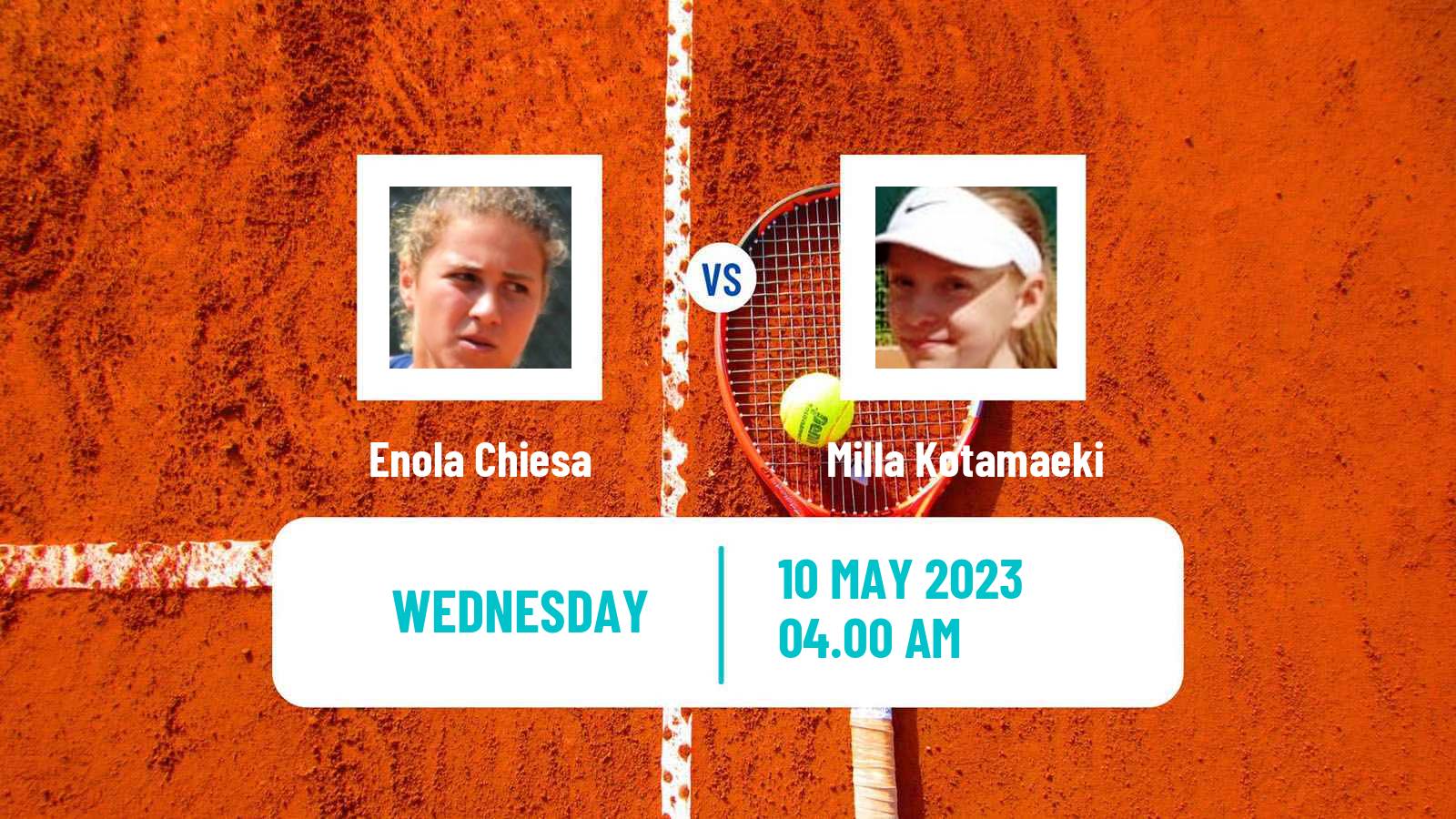 Tennis ITF Tournaments Enola Chiesa - Milla Kotamaeki
