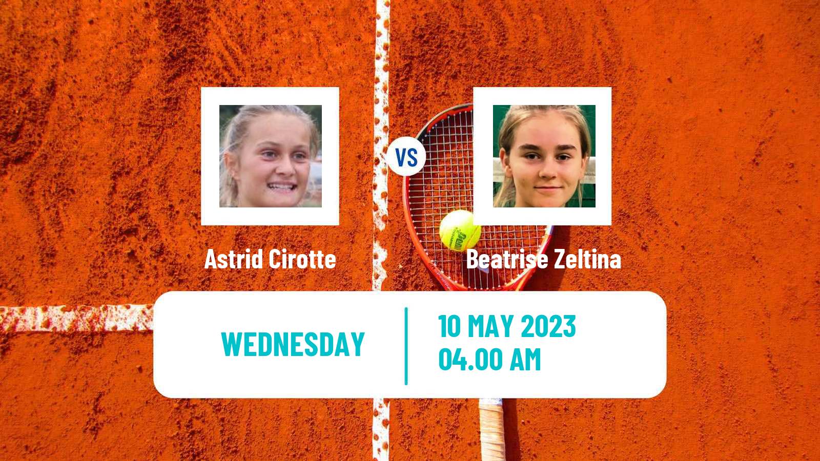 Tennis ITF Tournaments Astrid Cirotte - Beatrise Zeltina