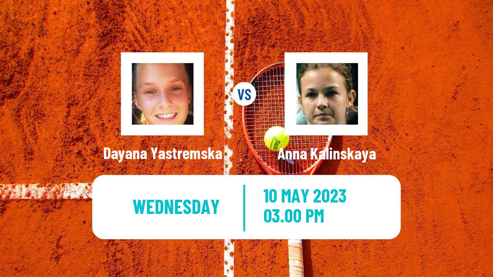 Tennis WTA Roma Dayana Yastremska - Anna Kalinskaya