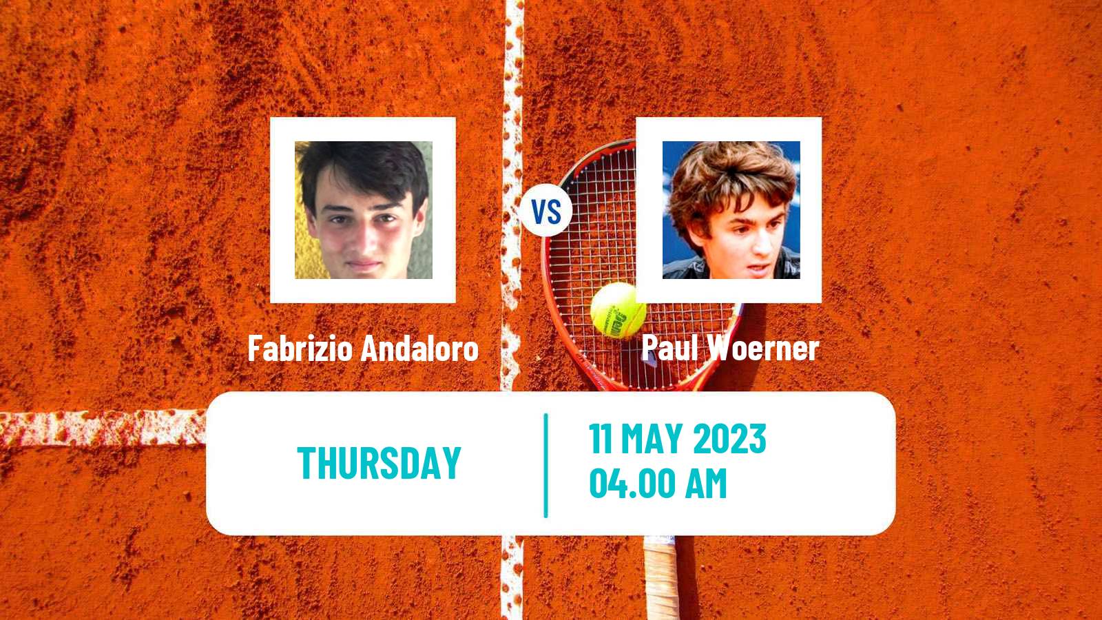 Tennis ITF Tournaments Fabrizio Andaloro - Paul Woerner