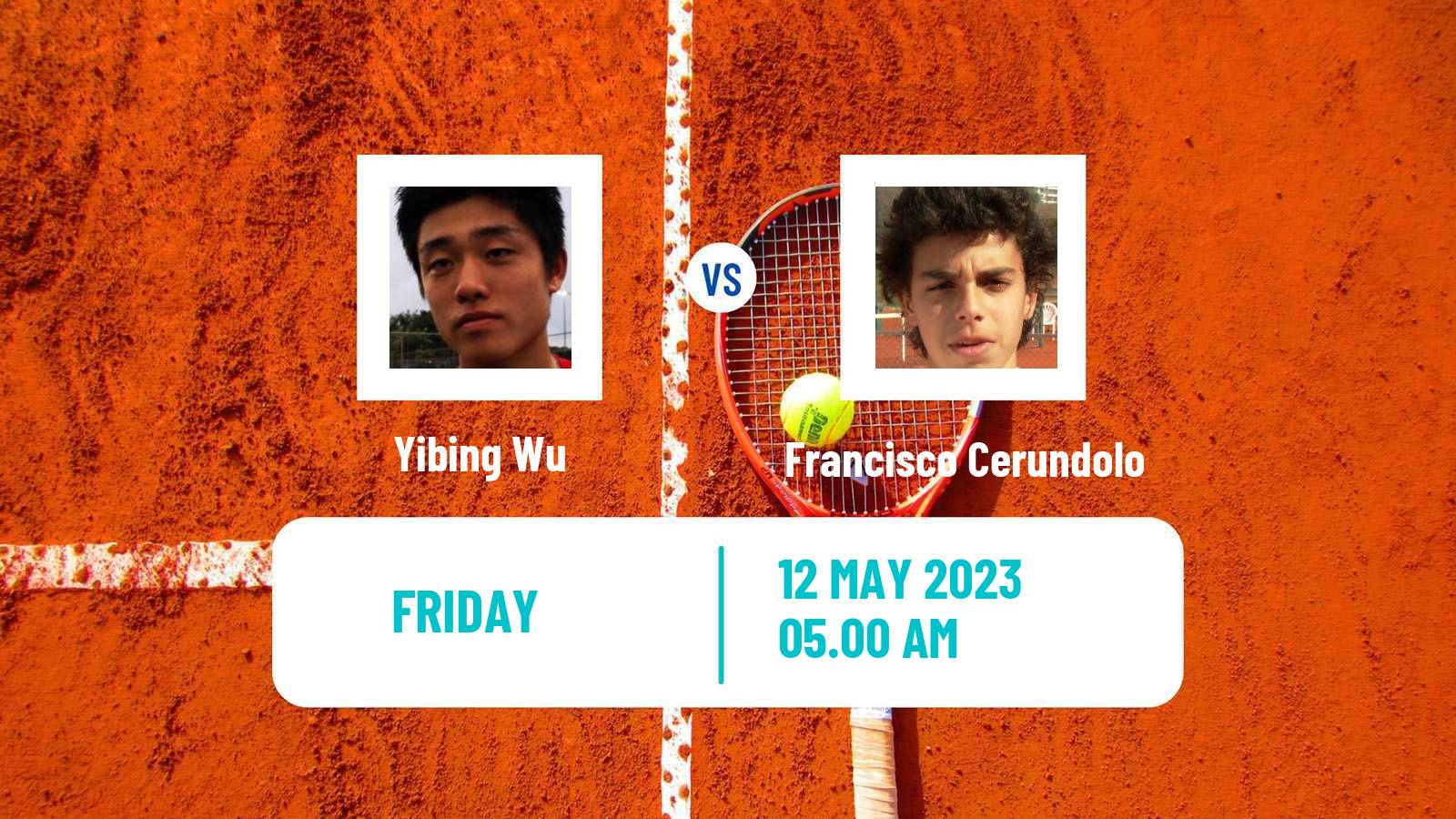 Tennis ATP Roma Yibing Wu - Francisco Cerundolo