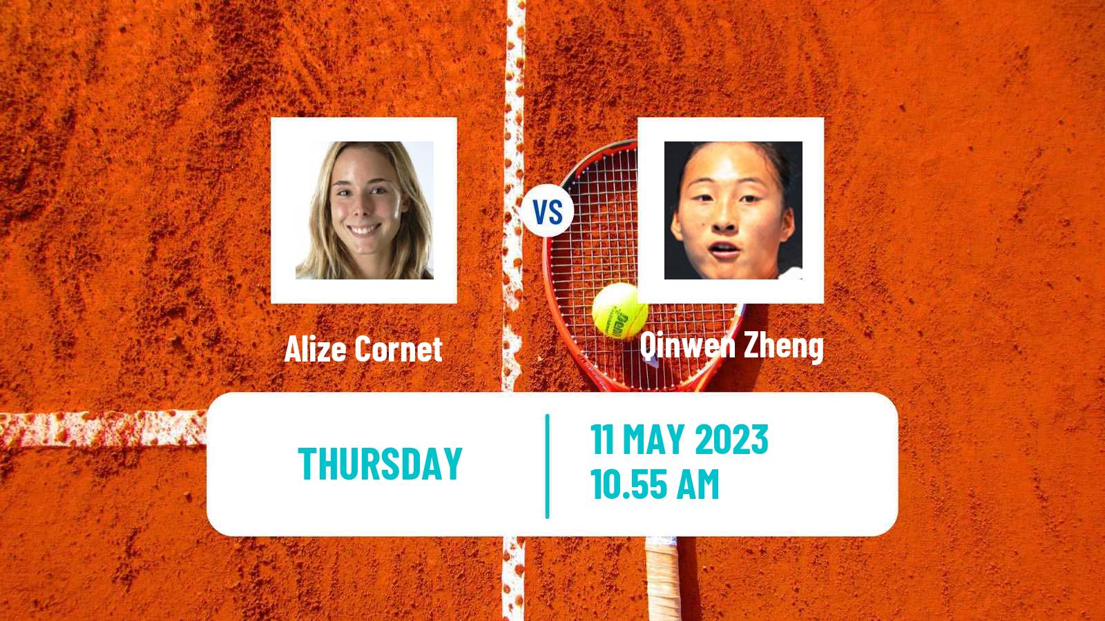 Tennis WTA Roma Alize Cornet - Qinwen Zheng