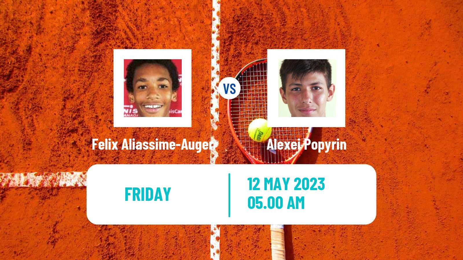 Tennis ATP Roma Felix Aliassime-Auger - Alexei Popyrin