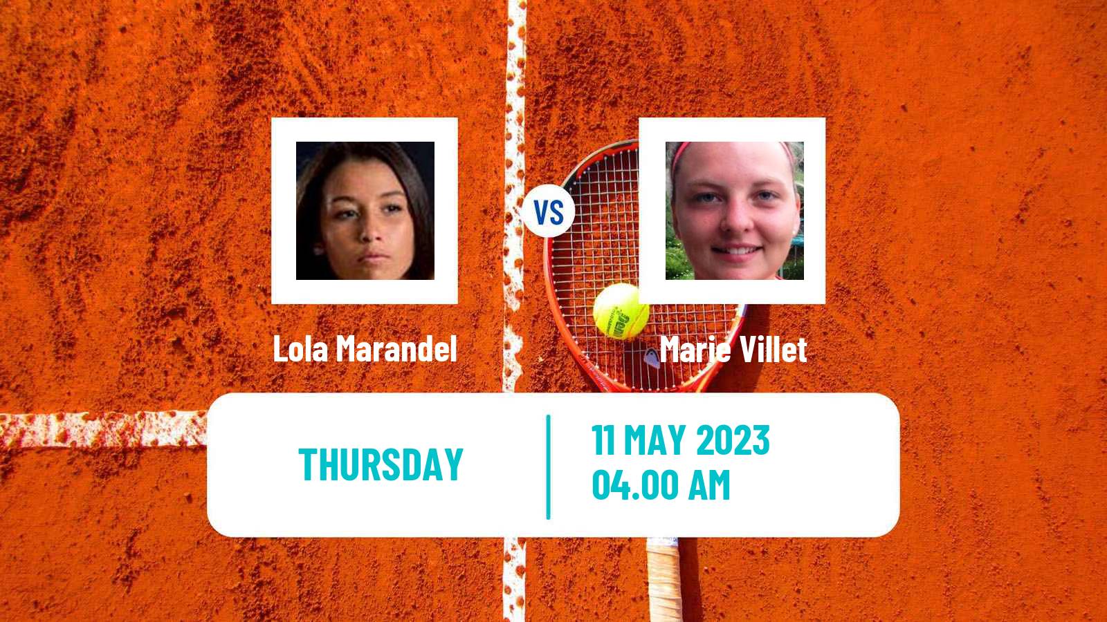 Tennis ITF Tournaments Lola Marandel - Marie Villet