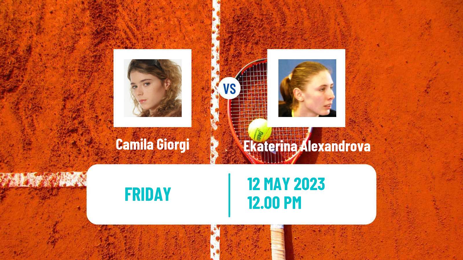 Tennis WTA Roma Camila Giorgi - Ekaterina Alexandrova