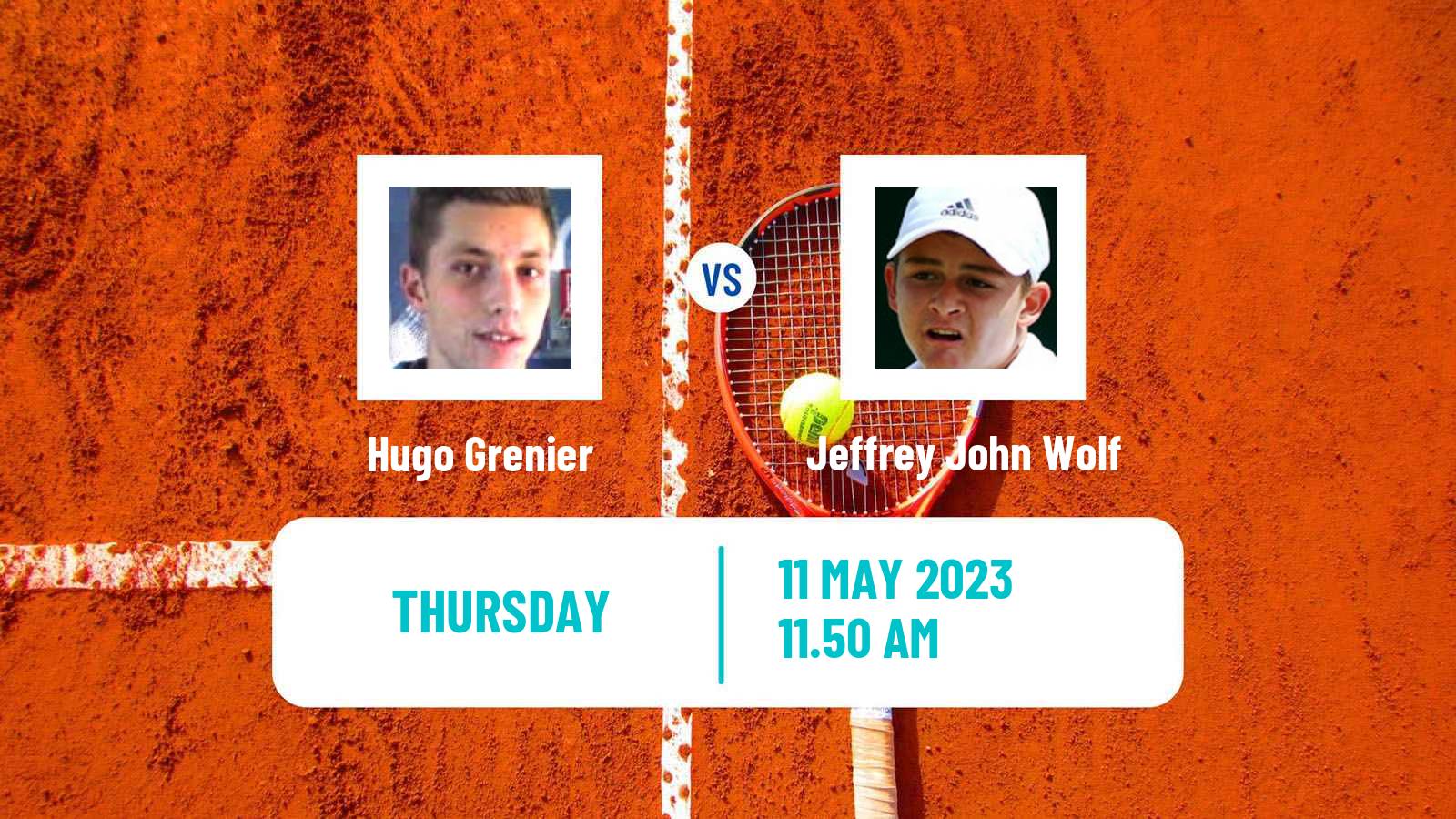 Tennis ATP Roma Hugo Grenier - Jeffrey John Wolf