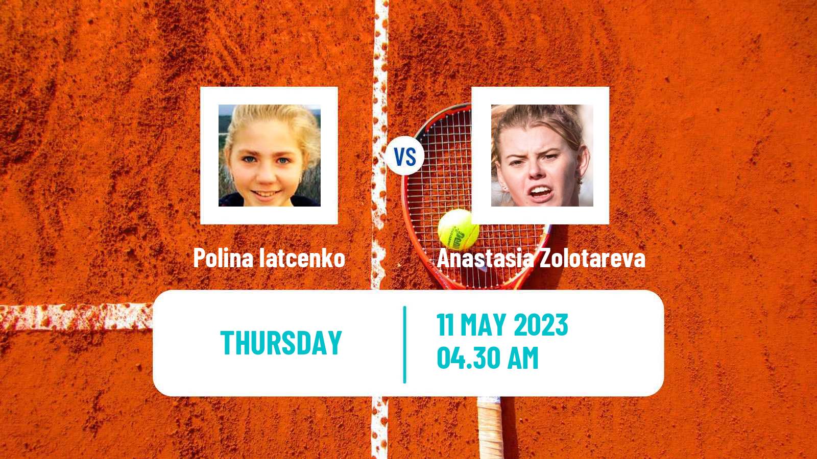 Tennis ITF Tournaments Polina Iatcenko - Anastasia Zolotareva