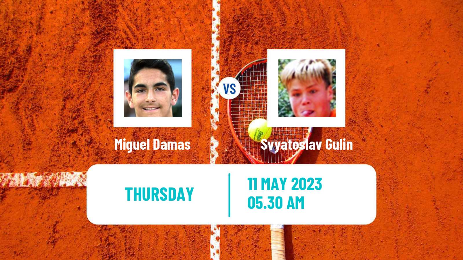 Tennis ITF Tournaments Miguel Damas - Svyatoslav Gulin