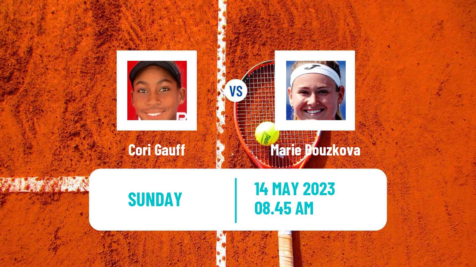 Tennis WTA Roma Cori Gauff - Marie Bouzkova