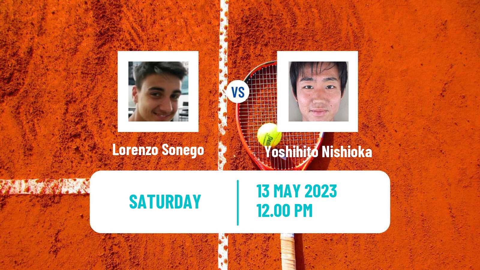 Tennis ATP Roma Lorenzo Sonego - Yoshihito Nishioka