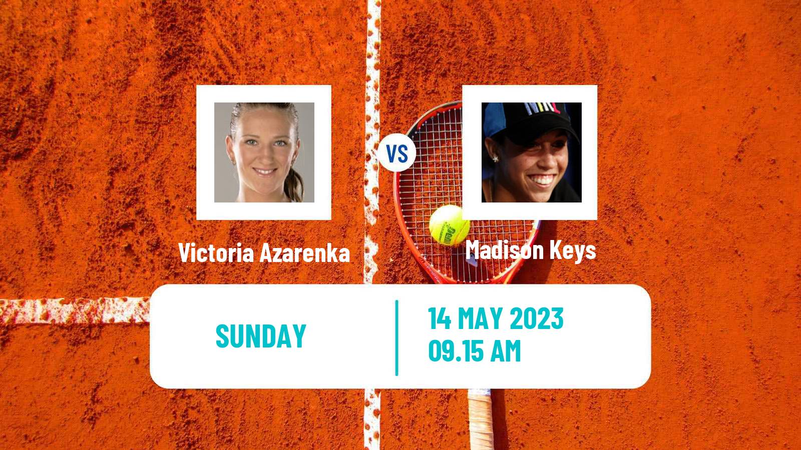 Tennis WTA Roma Victoria Azarenka - Madison Keys