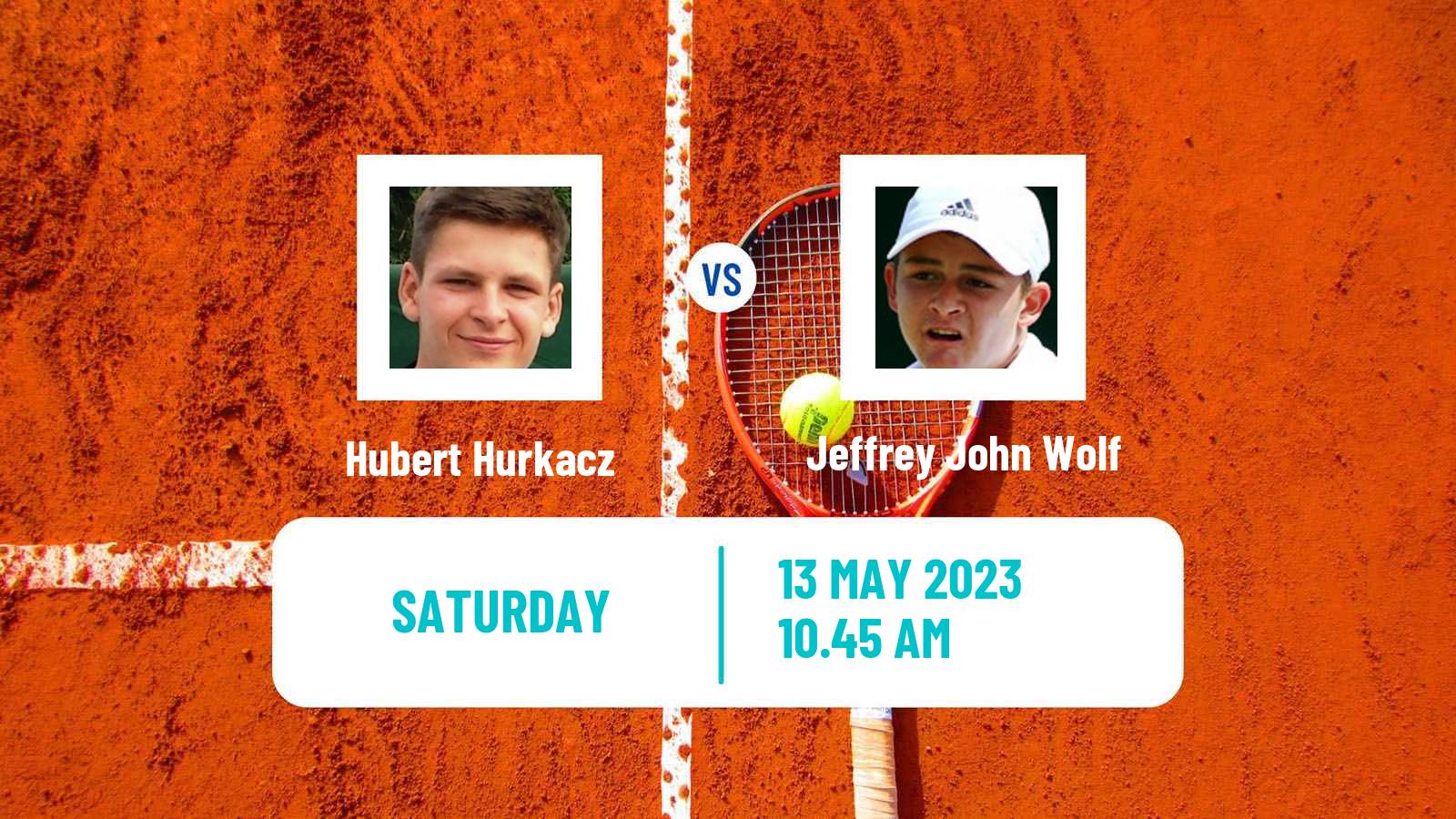 Tennis ATP Roma Hubert Hurkacz - Jeffrey John Wolf