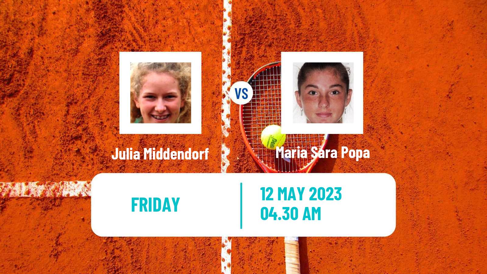 Tennis ITF Tournaments Julia Middendorf - Maria Sara Popa