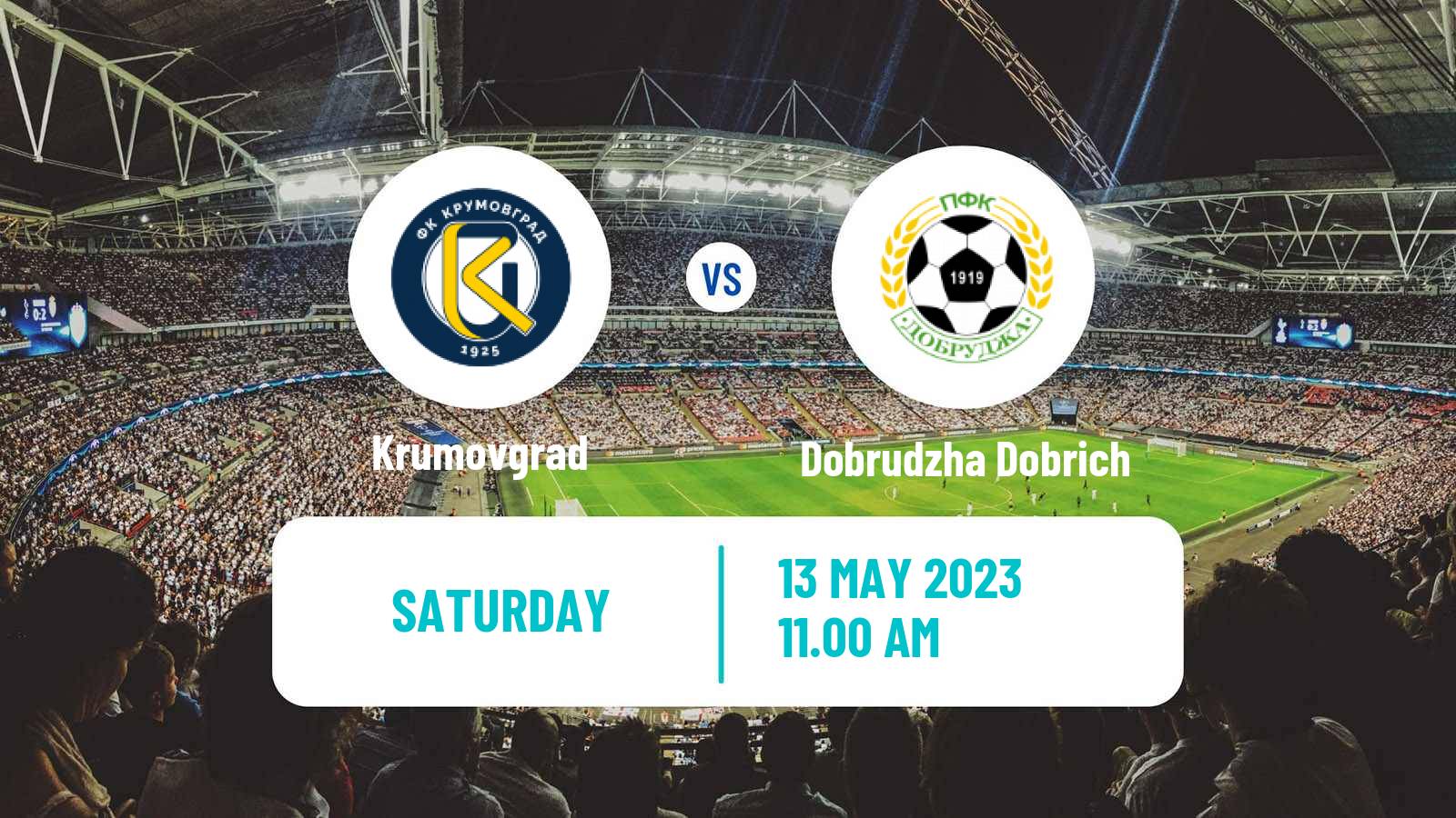 Soccer Bulgarian Vtora Liga Krumovgrad - Dobrudzha Dobrich