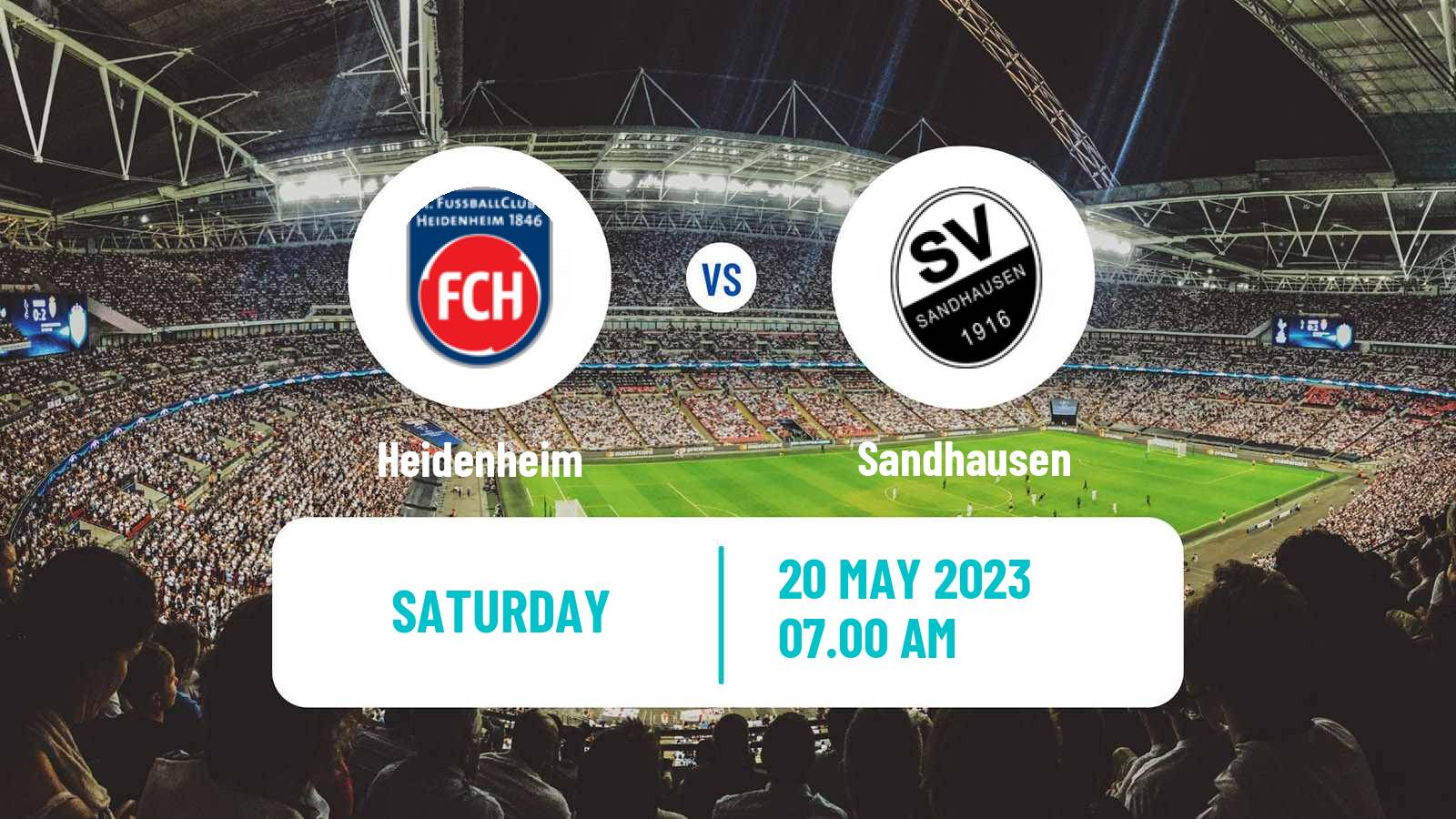 Soccer German 2 Bundesliga Heidenheim - Sandhausen