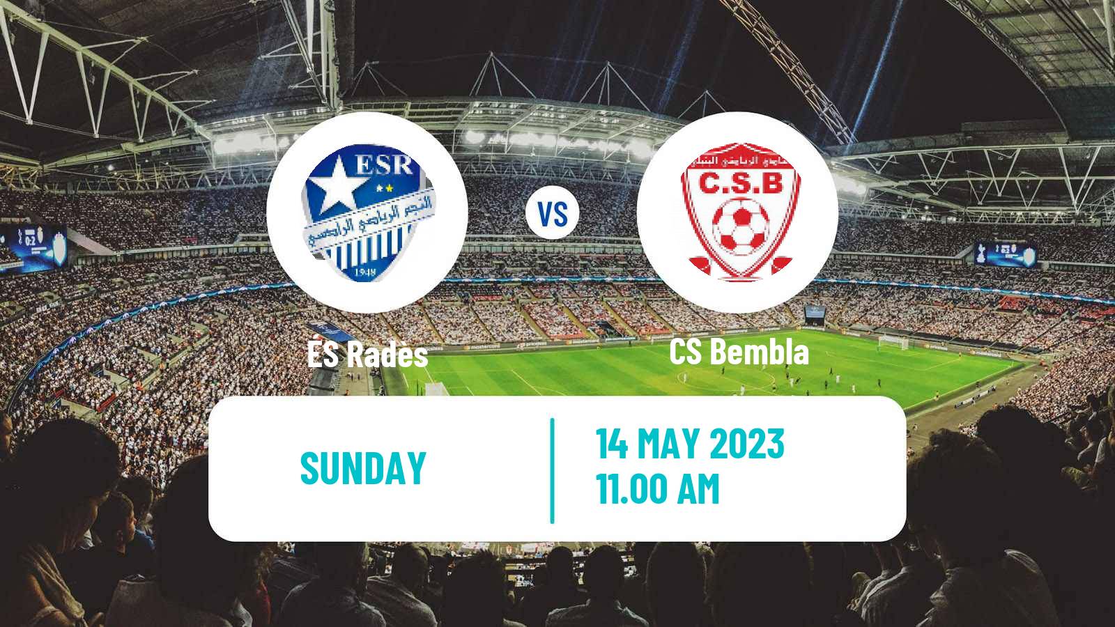 Soccer Tunisian Ligue 2 Radès - Bembla