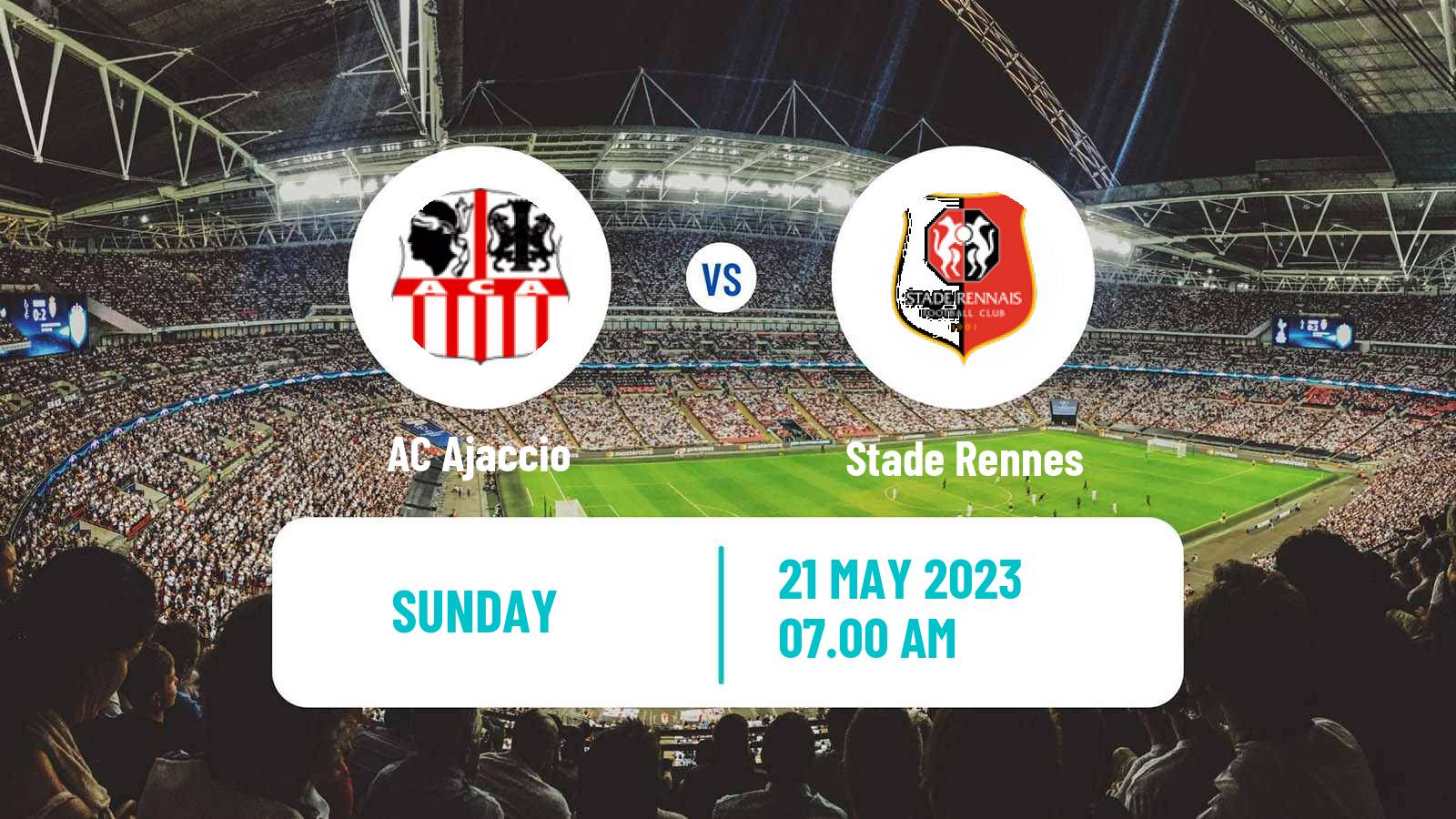 Soccer French Ligue 1 Ajaccio - Rennes