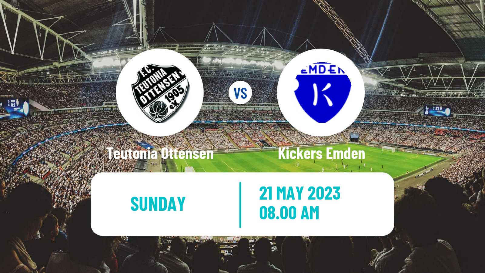 Soccer German Regionalliga North Teutonia Ottensen - Kickers Emden