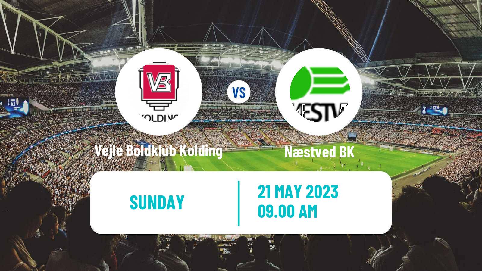 Soccer Danish 1 Division Vejle Boldklub Kolding - Næstved BK