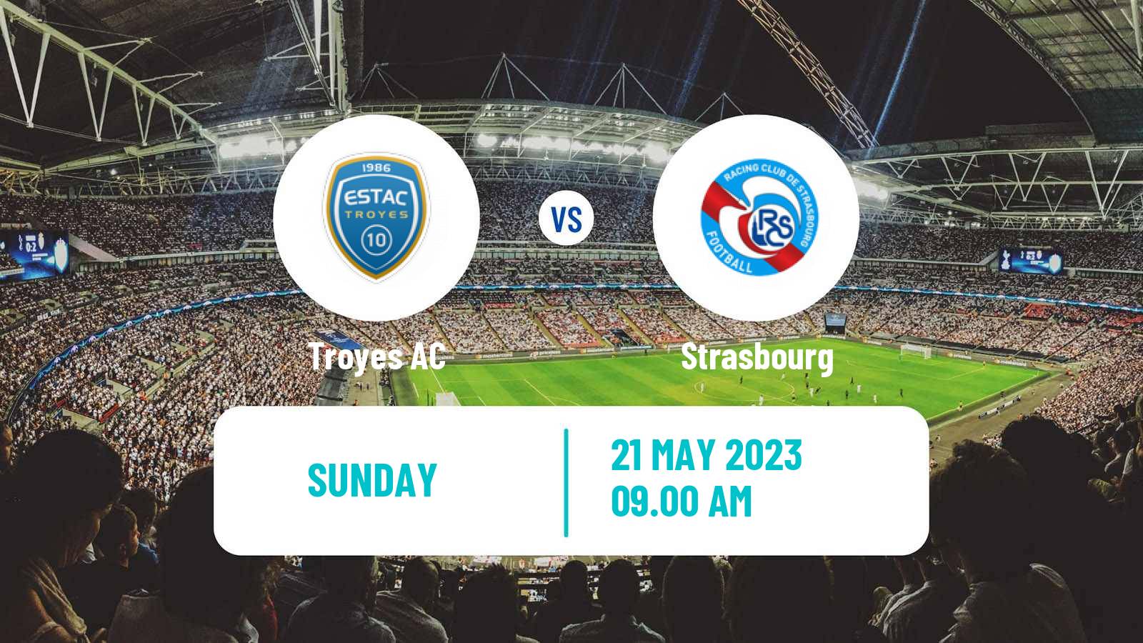 Soccer French Ligue 1 Troyes - Strasbourg