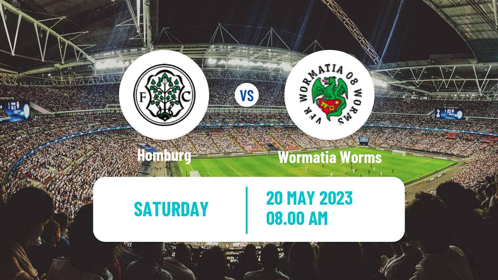 Soccer German Regionalliga Sudwest Homburg - Wormatia Worms
