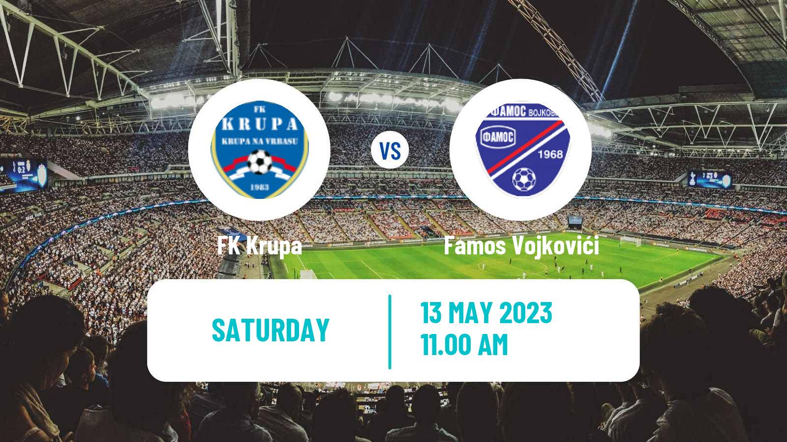 Soccer Bosnian Prva Liga RS Krupa - Famos Vojkovići