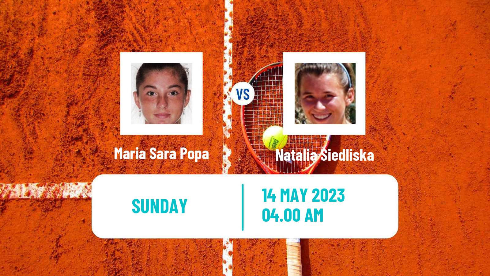 Tennis ITF Tournaments Maria Sara Popa - Natalia Siedliska