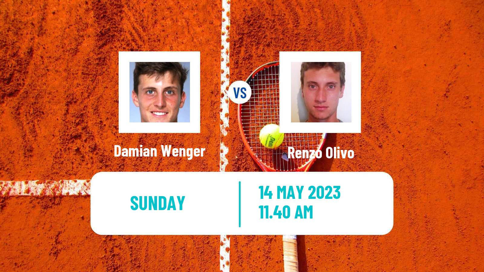 Tennis ATP Challenger Damian Wenger - Renzo Olivo