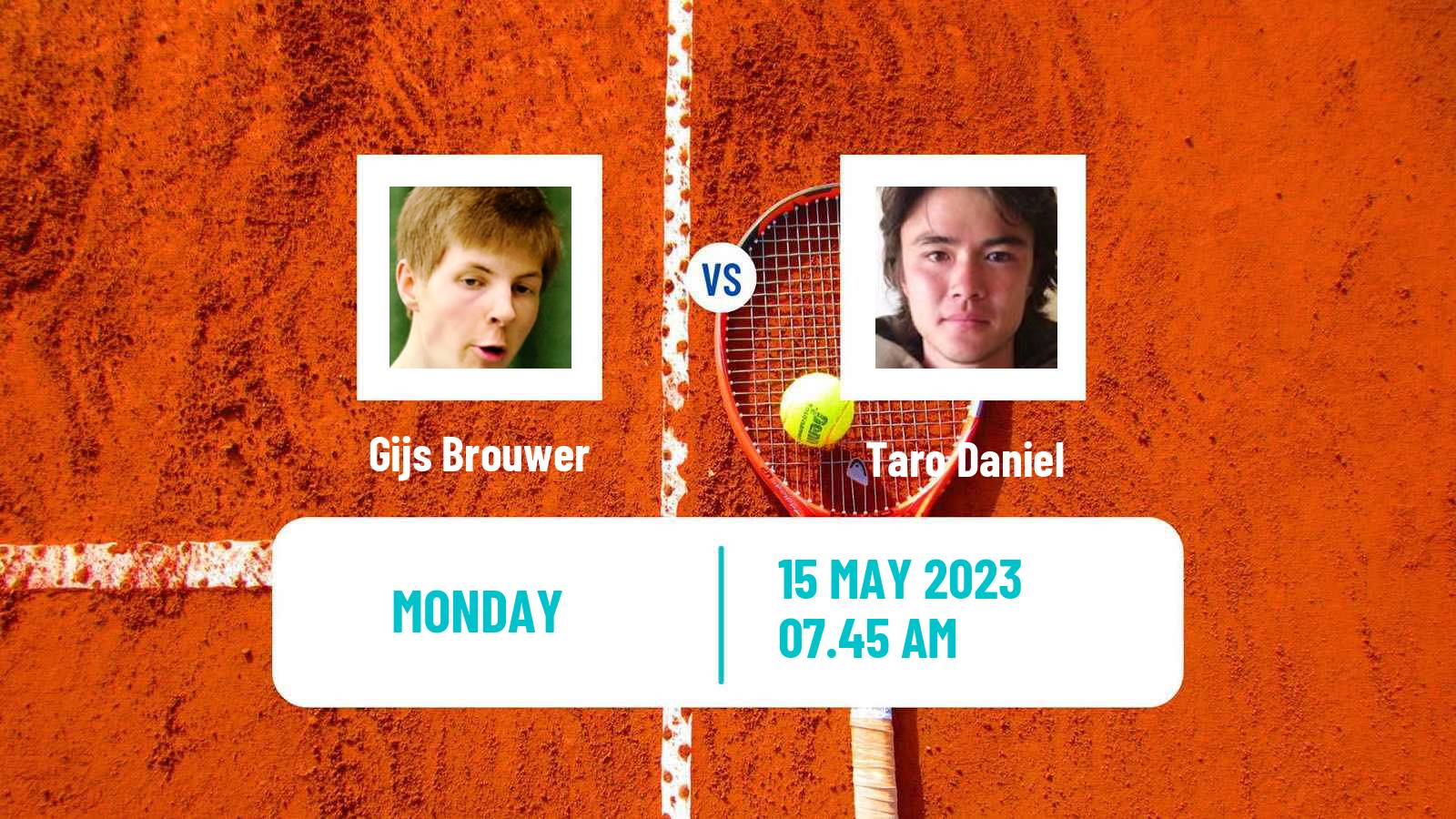 Tennis ATP Challenger Gijs Brouwer - Taro Daniel