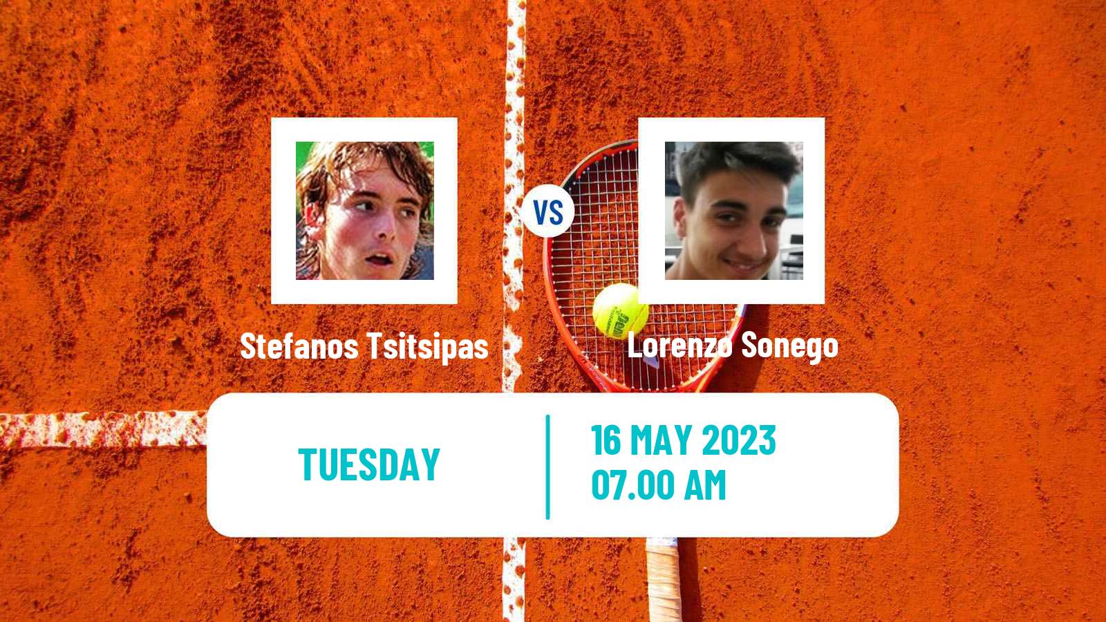 Tennis ATP Roma Stefanos Tsitsipas - Lorenzo Sonego