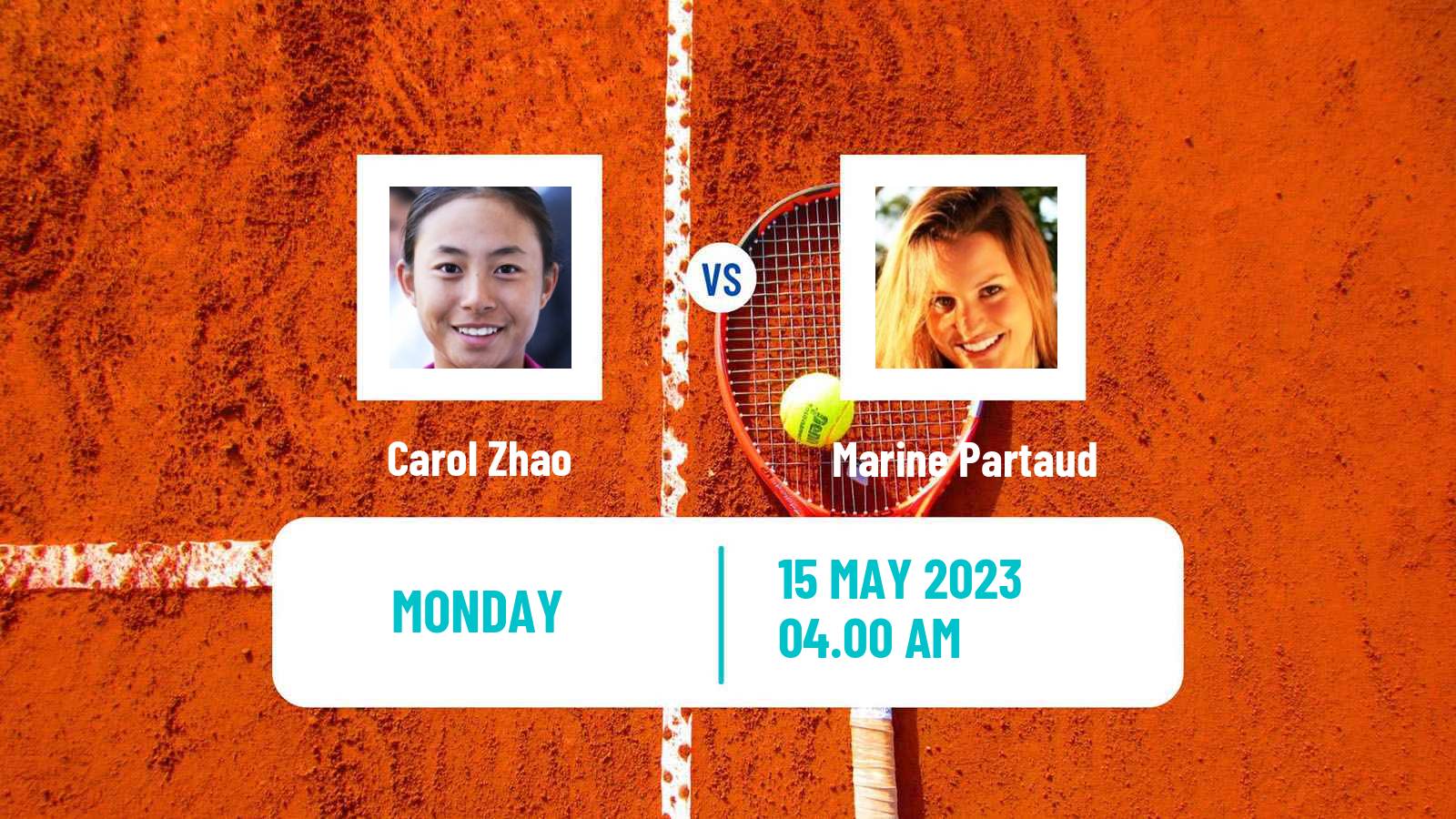 Tennis ATP Challenger Carol Zhao - Marine Partaud