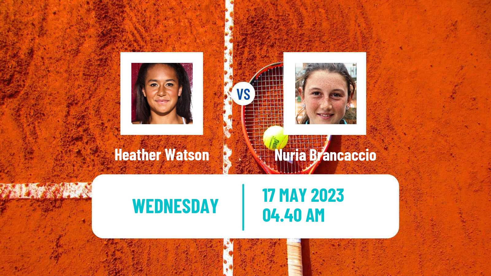 Tennis Florence Challenger Women Heather Watson - Nuria Brancaccio