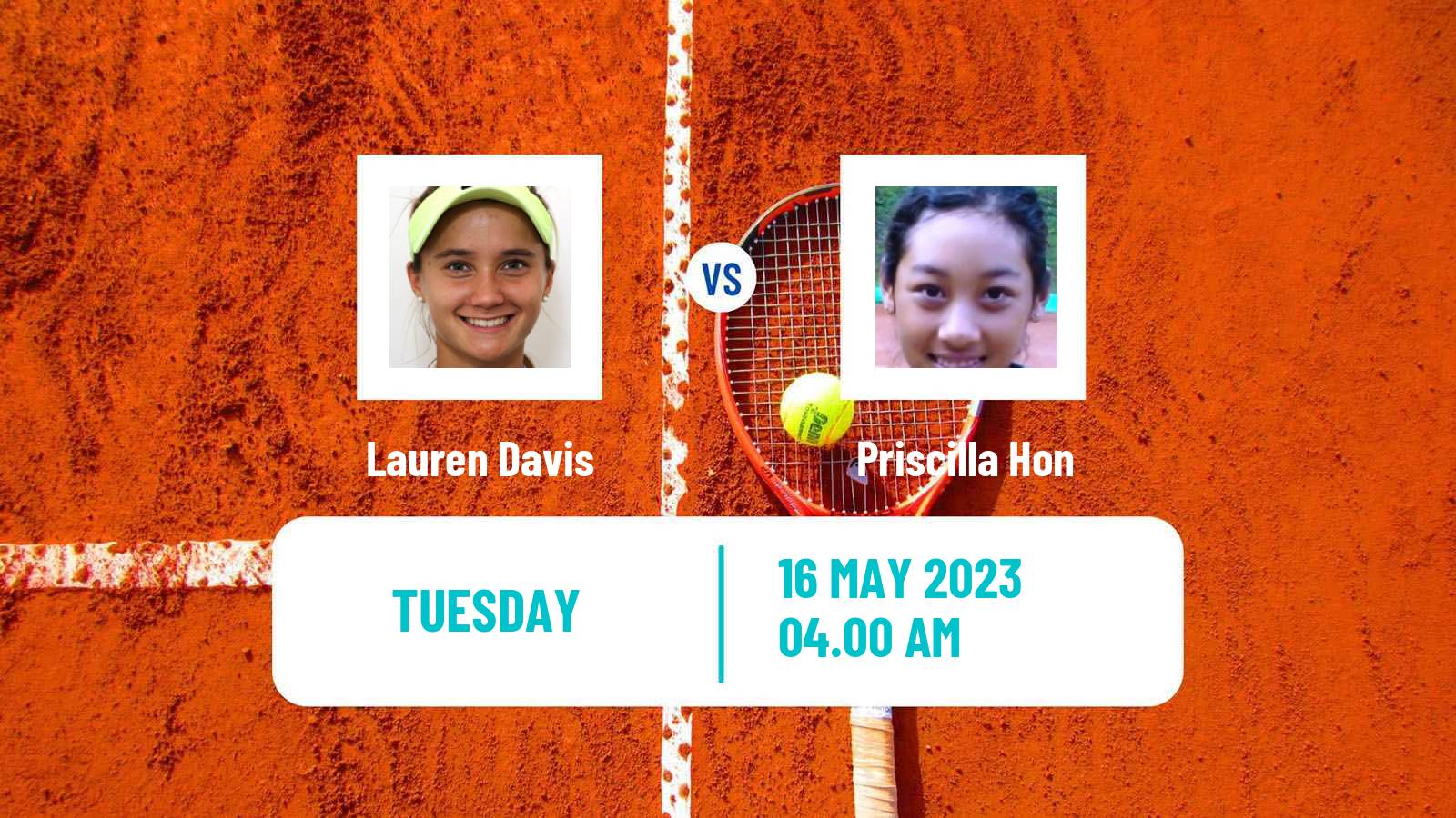 Tennis Florence Challenger Women Lauren Davis - Priscilla Hon