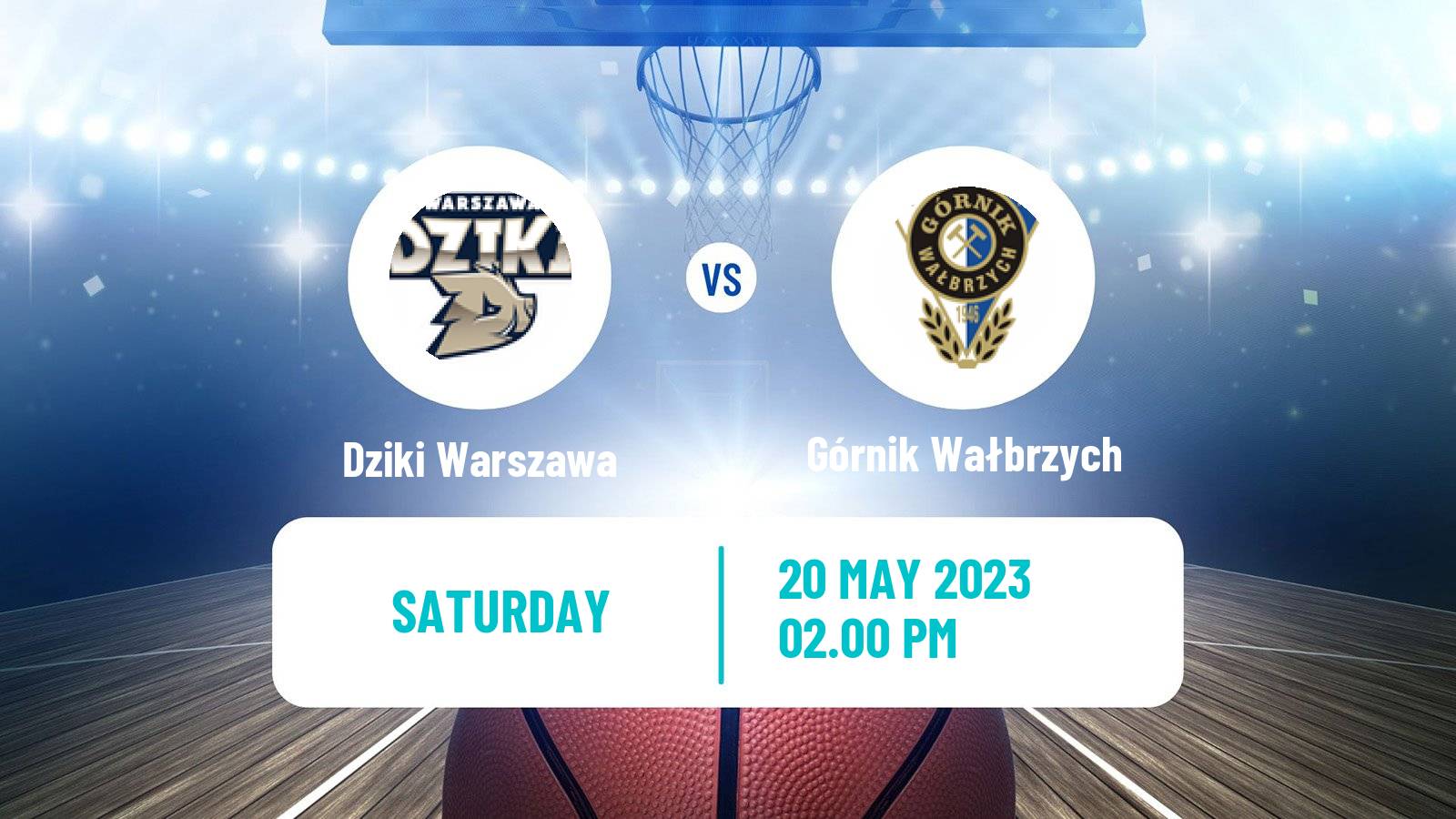 Basketball Polish 1 Liga Basketball Dziki Warszawa - Górnik Wałbrzych