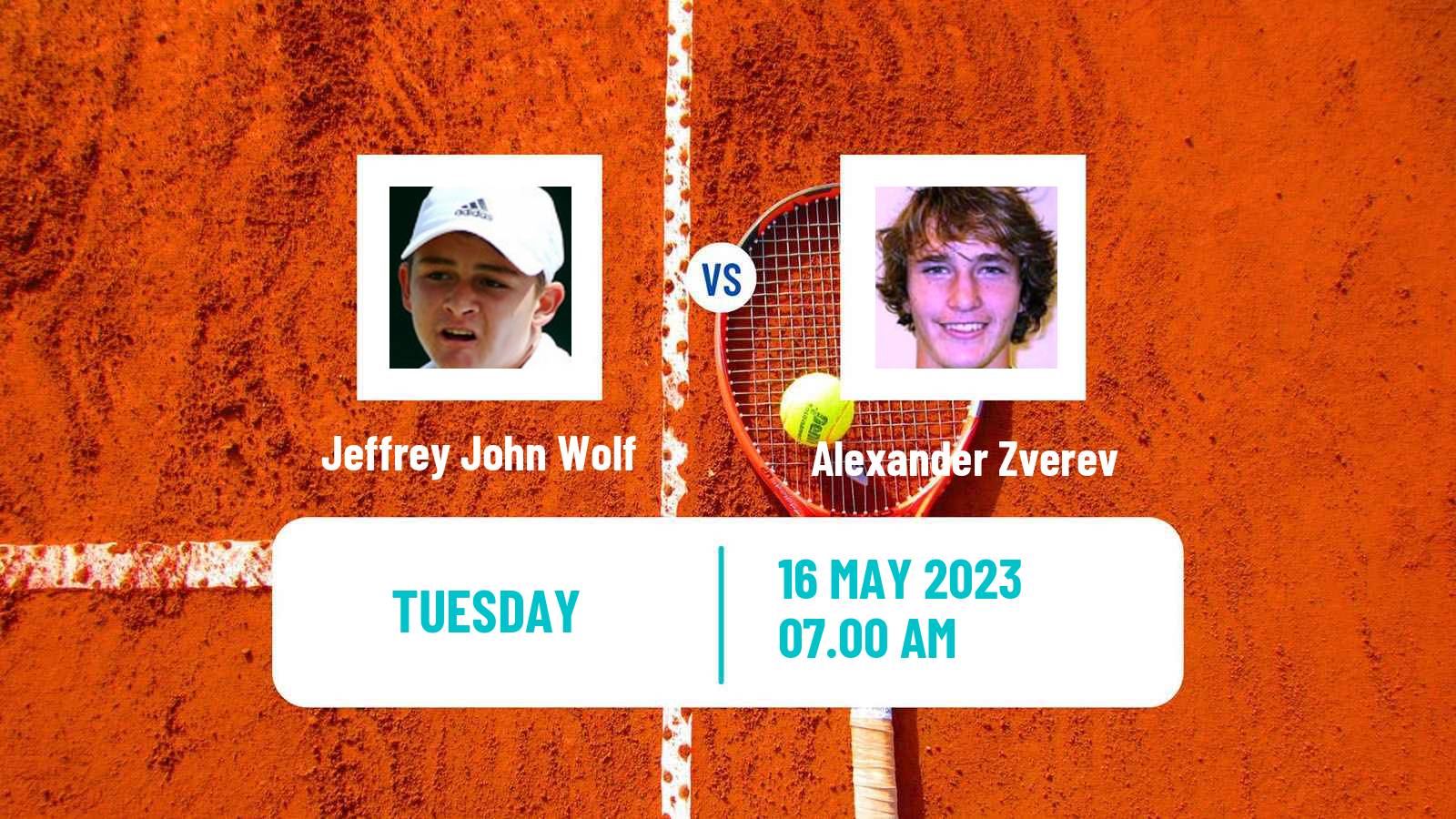 Tennis ATP Roma Jeffrey John Wolf - Alexander Zverev
