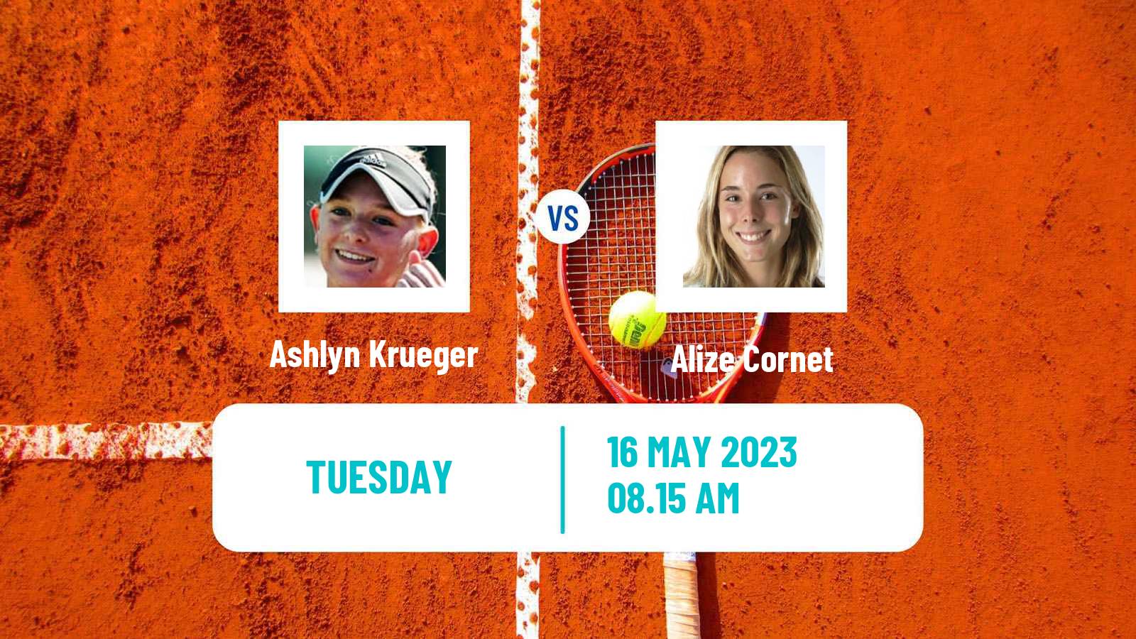 Tennis Paris Challenger Women Ashlyn Krueger - Alize Cornet