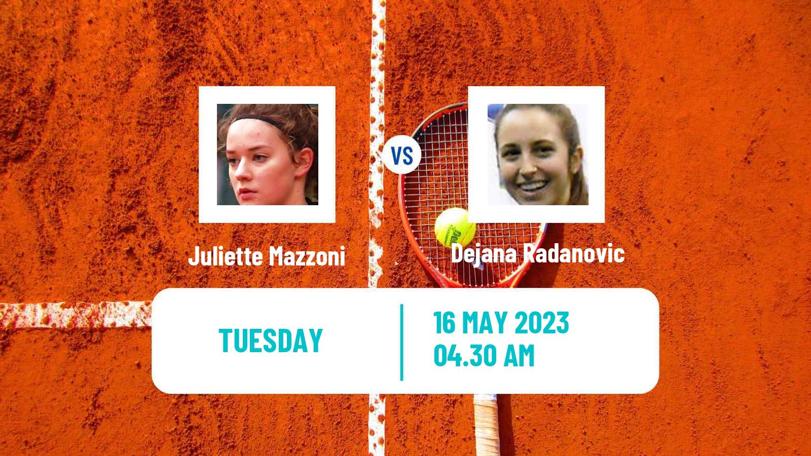 Tennis ITF W25 Kachreti 2 Women Juliette Mazzoni - Dejana Radanovic