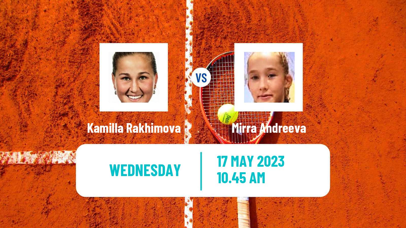 Tennis Paris Challenger Women Kamilla Rakhimova - Mirra Andreeva