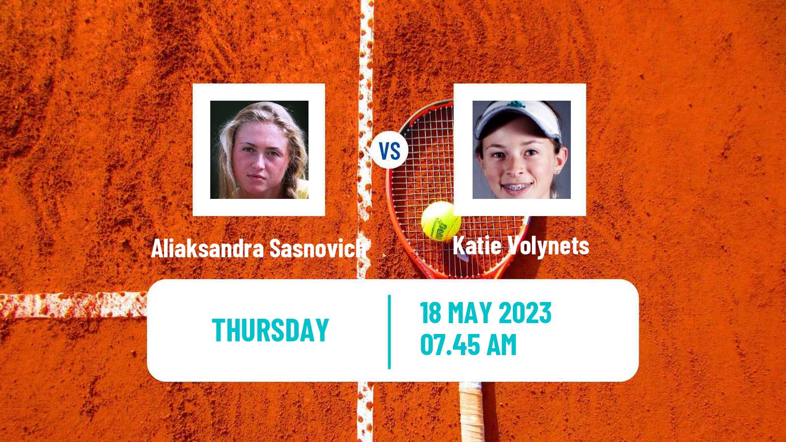 Tennis Paris Challenger Women Aliaksandra Sasnovich - Katie Volynets
