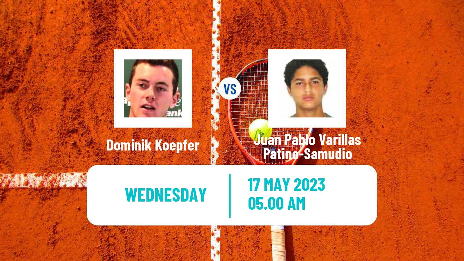 Tennis Turin 2 Challenger Men Dominik Koepfer - Juan Pablo Varillas Patino-Samudio