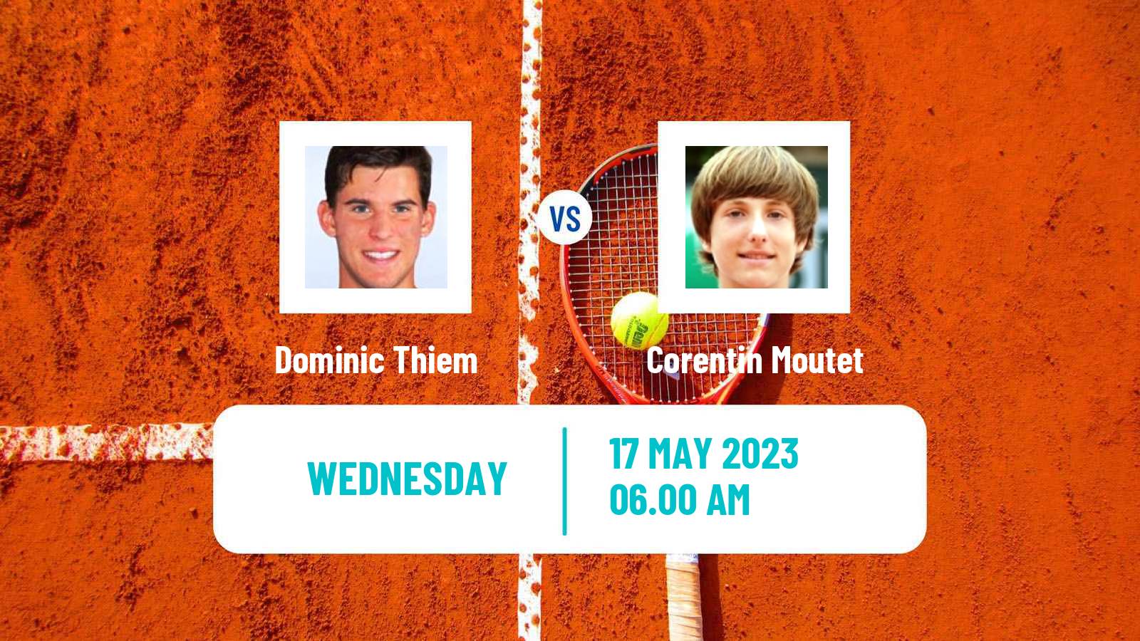 Tennis Bordeaux Challenger Men Dominic Thiem - Corentin Moutet